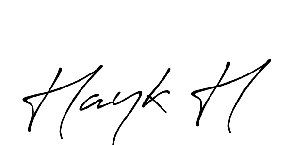 How to make Hayk H name signature. Use Antro_Vectra_Bolder style for creating short signs online. This is the latest handwritten sign. Hayk H signature style 7 images and pictures png