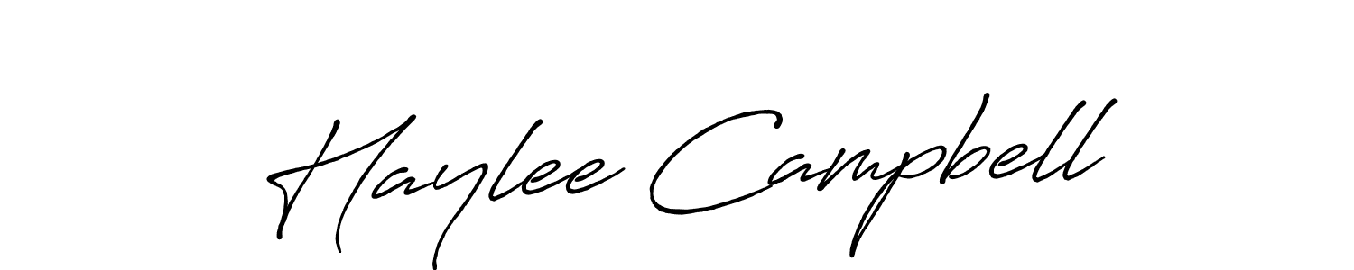 Use a signature maker to create a handwritten signature online. With this signature software, you can design (Antro_Vectra_Bolder) your own signature for name Haylee Campbell. Haylee Campbell signature style 7 images and pictures png
