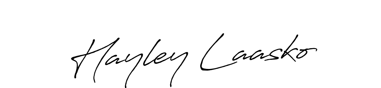 Use a signature maker to create a handwritten signature online. With this signature software, you can design (Antro_Vectra_Bolder) your own signature for name Hayley Laasko. Hayley Laasko signature style 7 images and pictures png