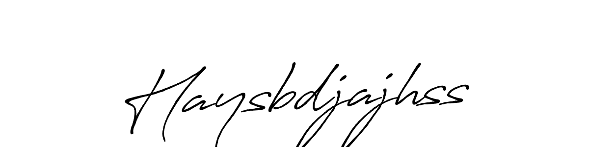 Make a beautiful signature design for name Haysbdjajhss. With this signature (Antro_Vectra_Bolder) style, you can create a handwritten signature for free. Haysbdjajhss signature style 7 images and pictures png