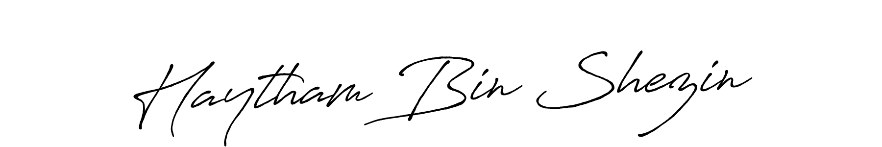 This is the best signature style for the Haytham Bin Shezin name. Also you like these signature font (Antro_Vectra_Bolder). Mix name signature. Haytham Bin Shezin signature style 7 images and pictures png
