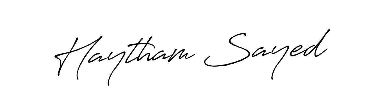 Also we have Haytham Sayed name is the best signature style. Create professional handwritten signature collection using Antro_Vectra_Bolder autograph style. Haytham Sayed signature style 7 images and pictures png