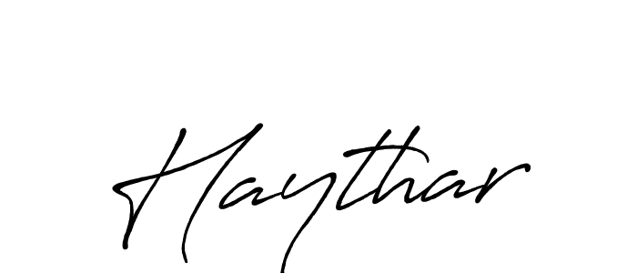 Haythar stylish signature style. Best Handwritten Sign (Antro_Vectra_Bolder) for my name. Handwritten Signature Collection Ideas for my name Haythar. Haythar signature style 7 images and pictures png