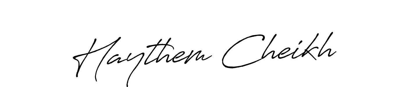 Make a short Haythem Cheikh signature style. Manage your documents anywhere anytime using Antro_Vectra_Bolder. Create and add eSignatures, submit forms, share and send files easily. Haythem Cheikh signature style 7 images and pictures png