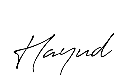 How to make Hayud signature? Antro_Vectra_Bolder is a professional autograph style. Create handwritten signature for Hayud name. Hayud signature style 7 images and pictures png