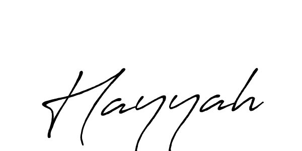 Design your own signature with our free online signature maker. With this signature software, you can create a handwritten (Antro_Vectra_Bolder) signature for name Hayyah. Hayyah signature style 7 images and pictures png