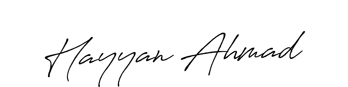 You should practise on your own different ways (Antro_Vectra_Bolder) to write your name (Hayyan Ahmad) in signature. don't let someone else do it for you. Hayyan Ahmad signature style 7 images and pictures png