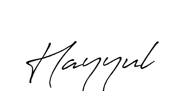 Make a beautiful signature design for name Hayyul. With this signature (Antro_Vectra_Bolder) style, you can create a handwritten signature for free. Hayyul signature style 7 images and pictures png