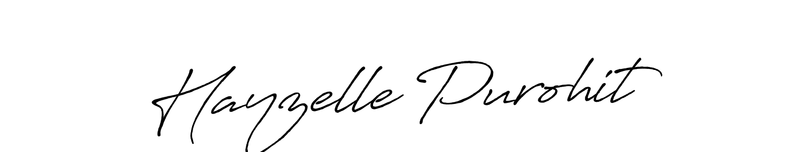 Make a beautiful signature design for name Hayzelle Purohit. With this signature (Antro_Vectra_Bolder) style, you can create a handwritten signature for free. Hayzelle Purohit signature style 7 images and pictures png