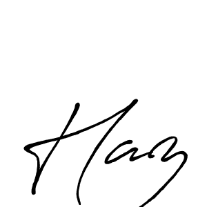 Create a beautiful signature design for name Haz. With this signature (Antro_Vectra_Bolder) fonts, you can make a handwritten signature for free. Haz signature style 7 images and pictures png