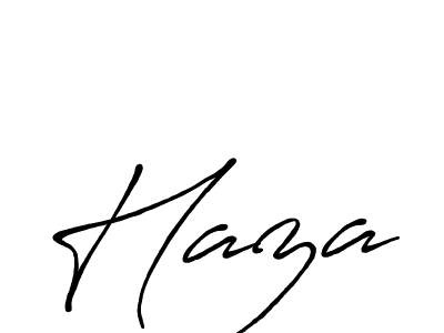 Create a beautiful signature design for name Haza. With this signature (Antro_Vectra_Bolder) fonts, you can make a handwritten signature for free. Haza signature style 7 images and pictures png