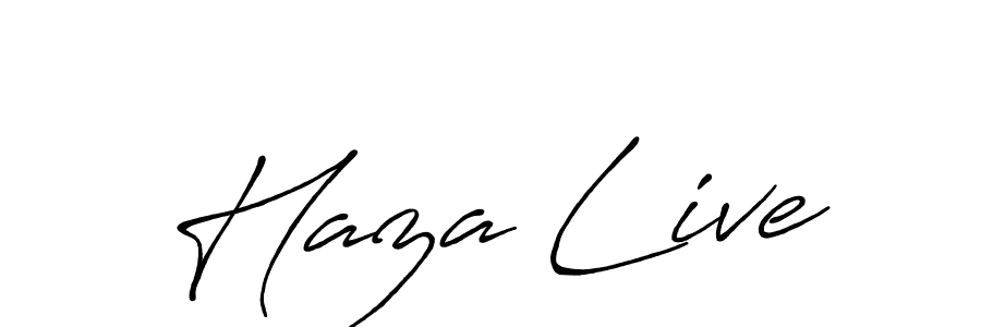 Similarly Antro_Vectra_Bolder is the best handwritten signature design. Signature creator online .You can use it as an online autograph creator for name Haza Live. Haza Live signature style 7 images and pictures png