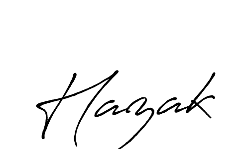 Design your own signature with our free online signature maker. With this signature software, you can create a handwritten (Antro_Vectra_Bolder) signature for name Hazak. Hazak signature style 7 images and pictures png