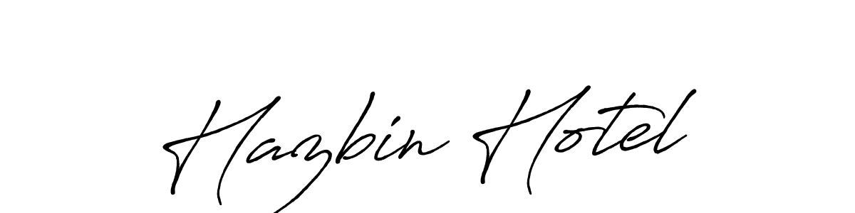 The best way (Antro_Vectra_Bolder) to make a short signature is to pick only two or three words in your name. The name Hazbin Hotel include a total of six letters. For converting this name. Hazbin Hotel signature style 7 images and pictures png