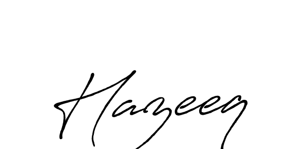 Create a beautiful signature design for name Hazeeq. With this signature (Antro_Vectra_Bolder) fonts, you can make a handwritten signature for free. Hazeeq signature style 7 images and pictures png