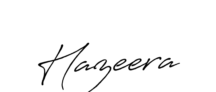 Create a beautiful signature design for name Hazeera. With this signature (Antro_Vectra_Bolder) fonts, you can make a handwritten signature for free. Hazeera signature style 7 images and pictures png