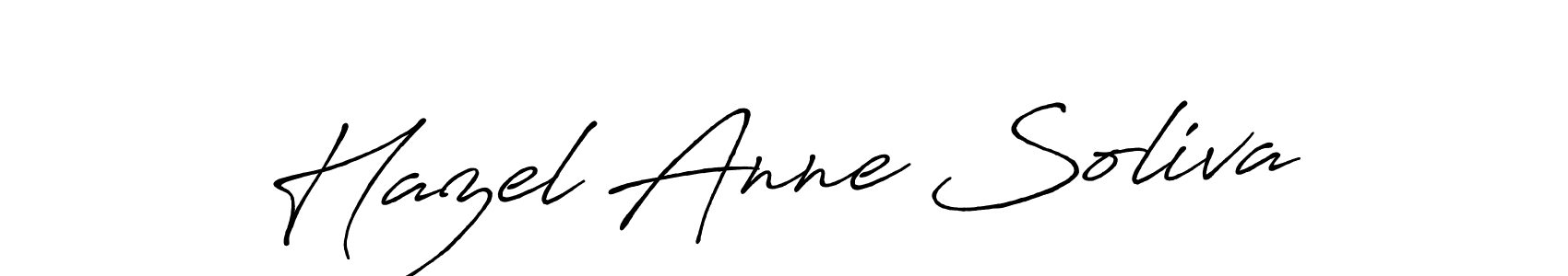 Create a beautiful signature design for name Hazel Anne Soliva. With this signature (Antro_Vectra_Bolder) fonts, you can make a handwritten signature for free. Hazel Anne Soliva signature style 7 images and pictures png