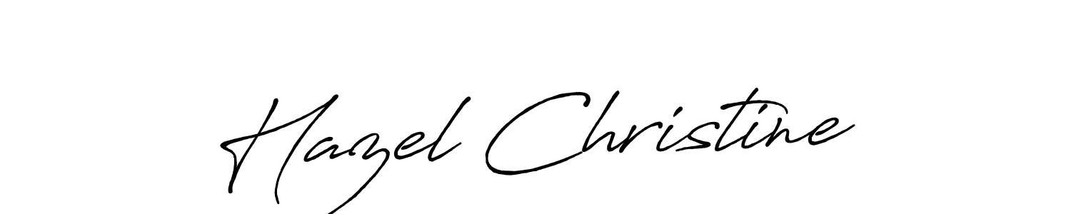 Create a beautiful signature design for name Hazel Christine. With this signature (Antro_Vectra_Bolder) fonts, you can make a handwritten signature for free. Hazel Christine signature style 7 images and pictures png