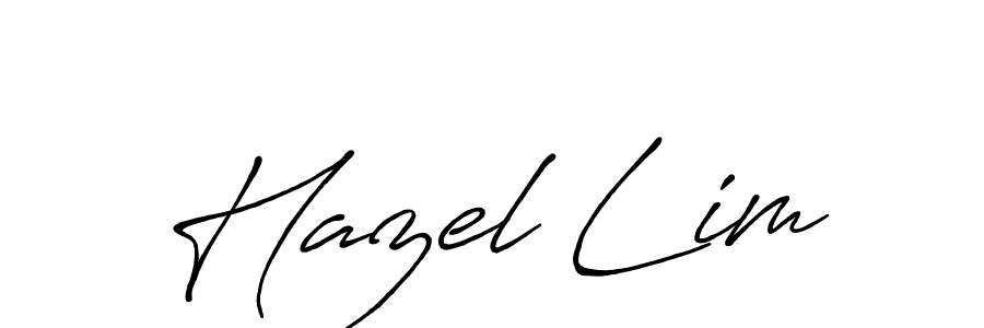 Make a beautiful signature design for name Hazel Lim. With this signature (Antro_Vectra_Bolder) style, you can create a handwritten signature for free. Hazel Lim signature style 7 images and pictures png