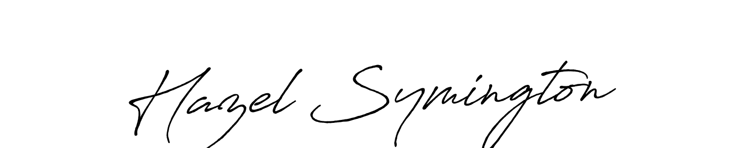 Create a beautiful signature design for name Hazel Symington. With this signature (Antro_Vectra_Bolder) fonts, you can make a handwritten signature for free. Hazel Symington signature style 7 images and pictures png