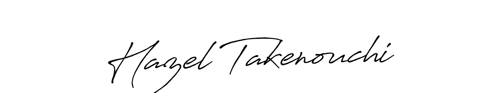 Hazel Takenouchi stylish signature style. Best Handwritten Sign (Antro_Vectra_Bolder) for my name. Handwritten Signature Collection Ideas for my name Hazel Takenouchi. Hazel Takenouchi signature style 7 images and pictures png