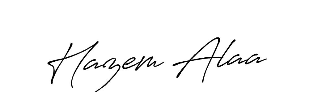 Use a signature maker to create a handwritten signature online. With this signature software, you can design (Antro_Vectra_Bolder) your own signature for name Hazem Alaa. Hazem Alaa signature style 7 images and pictures png