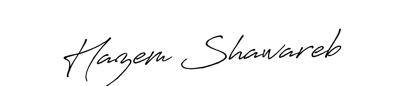 The best way (Antro_Vectra_Bolder) to make a short signature is to pick only two or three words in your name. The name Hazem Shawareb include a total of six letters. For converting this name. Hazem Shawareb signature style 7 images and pictures png