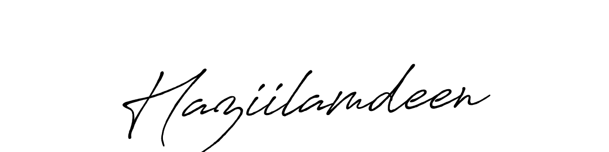 It looks lik you need a new signature style for name Haziilamdeen. Design unique handwritten (Antro_Vectra_Bolder) signature with our free signature maker in just a few clicks. Haziilamdeen signature style 7 images and pictures png