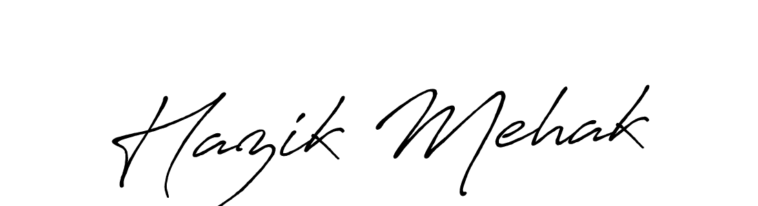 How to make Hazik Mehak signature? Antro_Vectra_Bolder is a professional autograph style. Create handwritten signature for Hazik Mehak name. Hazik Mehak signature style 7 images and pictures png