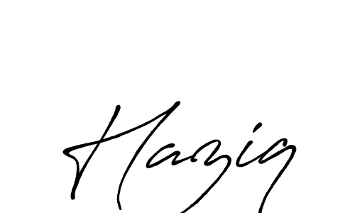 How to make Haziq signature? Antro_Vectra_Bolder is a professional autograph style. Create handwritten signature for Haziq name. Haziq signature style 7 images and pictures png