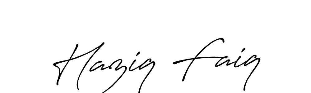 How to make Haziq Faiq signature? Antro_Vectra_Bolder is a professional autograph style. Create handwritten signature for Haziq Faiq name. Haziq Faiq signature style 7 images and pictures png
