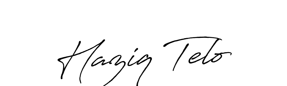 Make a beautiful signature design for name Haziq Telo. Use this online signature maker to create a handwritten signature for free. Haziq Telo signature style 7 images and pictures png