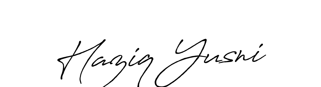 Antro_Vectra_Bolder is a professional signature style that is perfect for those who want to add a touch of class to their signature. It is also a great choice for those who want to make their signature more unique. Get Haziq Yusni name to fancy signature for free. Haziq Yusni signature style 7 images and pictures png