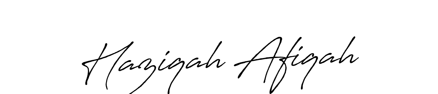 It looks lik you need a new signature style for name Haziqah Afiqah. Design unique handwritten (Antro_Vectra_Bolder) signature with our free signature maker in just a few clicks. Haziqah Afiqah signature style 7 images and pictures png