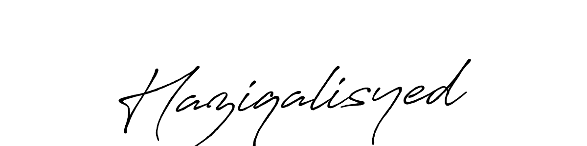 Create a beautiful signature design for name Haziqalisyed. With this signature (Antro_Vectra_Bolder) fonts, you can make a handwritten signature for free. Haziqalisyed signature style 7 images and pictures png