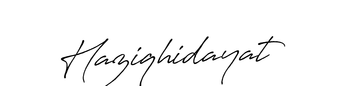 Haziqhidayat stylish signature style. Best Handwritten Sign (Antro_Vectra_Bolder) for my name. Handwritten Signature Collection Ideas for my name Haziqhidayat. Haziqhidayat signature style 7 images and pictures png