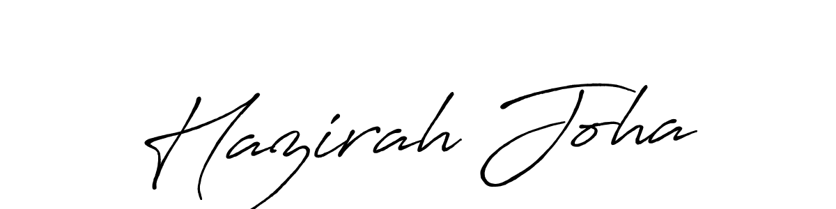Hazirah Joha stylish signature style. Best Handwritten Sign (Antro_Vectra_Bolder) for my name. Handwritten Signature Collection Ideas for my name Hazirah Joha. Hazirah Joha signature style 7 images and pictures png