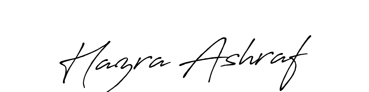 Make a beautiful signature design for name Hazra Ashraf. With this signature (Antro_Vectra_Bolder) style, you can create a handwritten signature for free. Hazra Ashraf signature style 7 images and pictures png