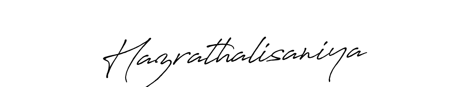 Similarly Antro_Vectra_Bolder is the best handwritten signature design. Signature creator online .You can use it as an online autograph creator for name Hazrathalisaniya. Hazrathalisaniya signature style 7 images and pictures png