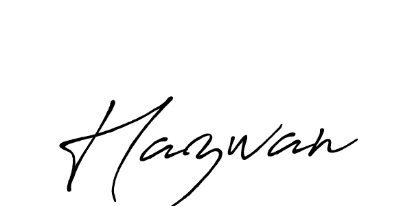 Create a beautiful signature design for name Hazwan. With this signature (Antro_Vectra_Bolder) fonts, you can make a handwritten signature for free. Hazwan signature style 7 images and pictures png