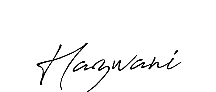 if you are searching for the best signature style for your name Hazwani. so please give up your signature search. here we have designed multiple signature styles  using Antro_Vectra_Bolder. Hazwani signature style 7 images and pictures png