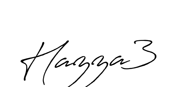 Use a signature maker to create a handwritten signature online. With this signature software, you can design (Antro_Vectra_Bolder) your own signature for name Hazza3. Hazza3 signature style 7 images and pictures png