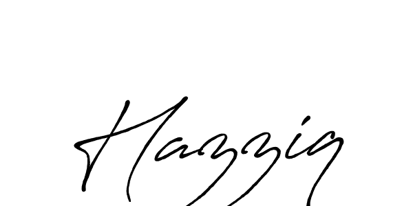 Create a beautiful signature design for name Hazziq. With this signature (Antro_Vectra_Bolder) fonts, you can make a handwritten signature for free. Hazziq signature style 7 images and pictures png