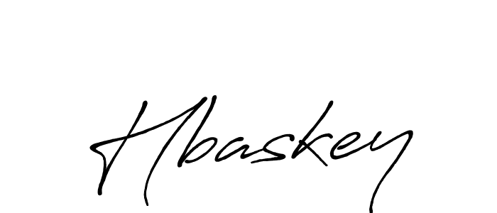 Create a beautiful signature design for name Hbaskey. With this signature (Antro_Vectra_Bolder) fonts, you can make a handwritten signature for free. Hbaskey signature style 7 images and pictures png