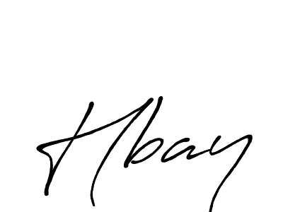 How to make Hbay signature? Antro_Vectra_Bolder is a professional autograph style. Create handwritten signature for Hbay name. Hbay signature style 7 images and pictures png