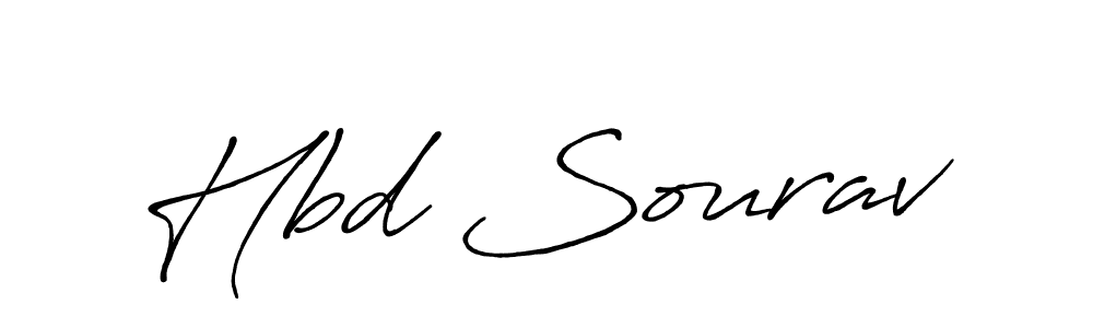 Hbd Sourav stylish signature style. Best Handwritten Sign (Antro_Vectra_Bolder) for my name. Handwritten Signature Collection Ideas for my name Hbd Sourav. Hbd Sourav signature style 7 images and pictures png