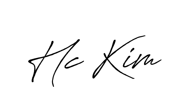 Similarly Antro_Vectra_Bolder is the best handwritten signature design. Signature creator online .You can use it as an online autograph creator for name Hc Kim. Hc Kim signature style 7 images and pictures png