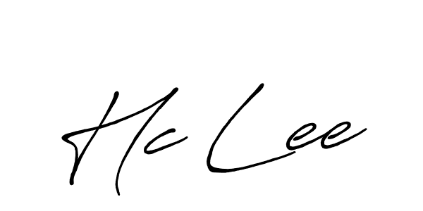 Design your own signature with our free online signature maker. With this signature software, you can create a handwritten (Antro_Vectra_Bolder) signature for name Hc Lee. Hc Lee signature style 7 images and pictures png