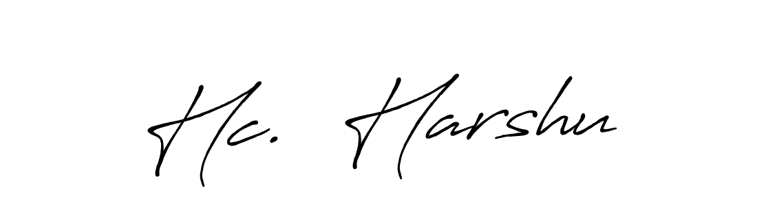 Make a beautiful signature design for name Hc.  Harshu. With this signature (Antro_Vectra_Bolder) style, you can create a handwritten signature for free. Hc.  Harshu signature style 7 images and pictures png