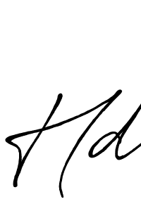 Create a beautiful signature design for name Hd. With this signature (Antro_Vectra_Bolder) fonts, you can make a handwritten signature for free. Hd signature style 7 images and pictures png